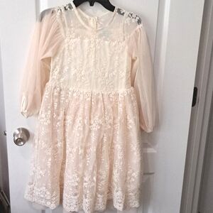 Just Couture Girls Ivory Dress